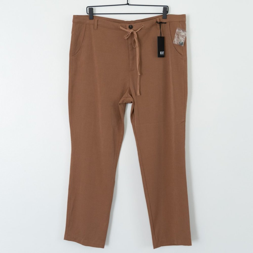 Kut From The Kloth Womens Tapered Drawstring Pants Brown Size 14